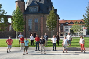 Die Fraktion besucht den neu gestalteten Platz